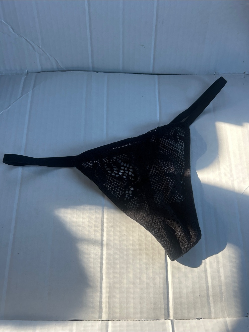 For bundles only - Victoria's Secret crochet lace panties thong /string Black XS